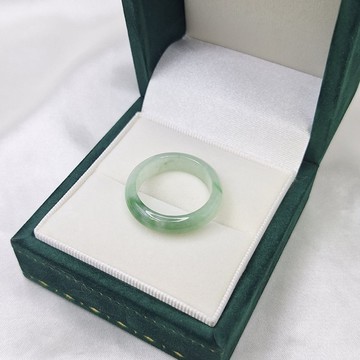 冰綠飄花 戒指 玉戒 國際圍16 內徑19.2 | 天然緬甸玉A貨翡翠