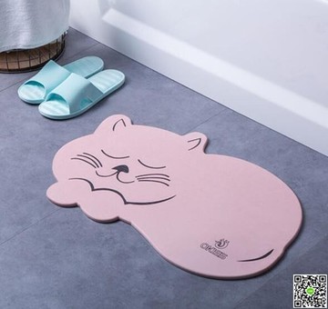 硅藻泥腳墊浴室海藻泥干腳墊衛生間防滑墊地墊硅藻土吸水腳墊 都市時尚