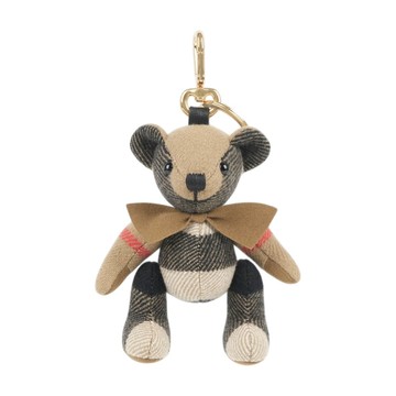 BURBERRY Thomas 泰迪熊領結造型吊飾/Key圈(經典米色) 8124868