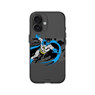 iPhone 16 Clear (相機按鈕) 酷墨灰 - Batman 蝙蝠俠 - 復古漫畫插圖
