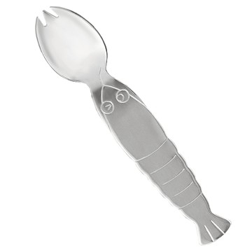 SALUS 佐藤金屬 動物系列 餐具  蝦子瓜匙 S(125mm)  銀色  1支