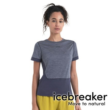 【icebreaker】ZoneKnit女網眼圓領羊毛混天絲短袖上衣 BF125『灰』0A56XW 戶外 露營 登山 健行 休閒 時尚 羊毛 短袖 上衣