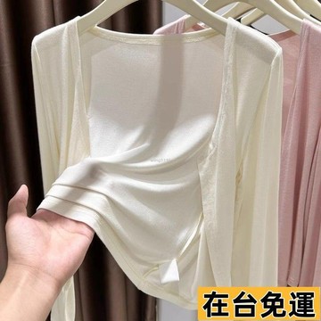 🌱在台出貨🌱 女外套 外搭開衫披肩女 顯瘦 上衣 長袖 女裝 遮陽罩衫外穿薄款辣妹外穿小外套開春早秋香風