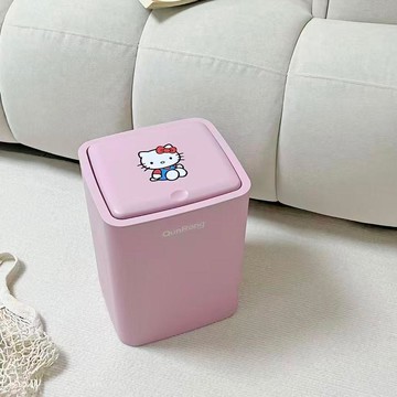 【臺灣-出貨】翻蓋垃圾桶按壓彈蓋家用衛生間廚房大容量多巴胺帶蓋衛生桶
