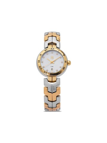 TAG Heuer - 2012 pre-owned Link 28mm - unisex - stainless steel/18kt Yellow Gold - One Size - Mother-of-Pearl
