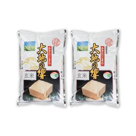 ふるさと納税 令和５年産 新米「特別栽培米あきたこまち　大地の響　玄米１０kg」秋山商店 秋田県大仙市