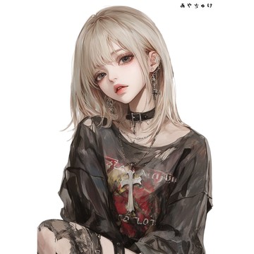 【10月新作5】07-094-0079 人物貼紙 輕龐克女孩