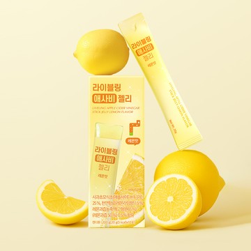 LIVELING Apple Cider Vinegar Stick Jelly #Lemon 10P