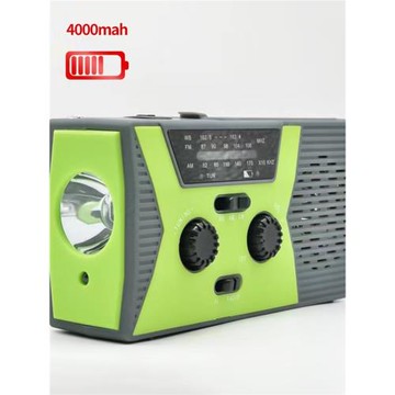 跨境太陽能手搖太陽能燈充電收音機應急防災收音機地震防災戶外