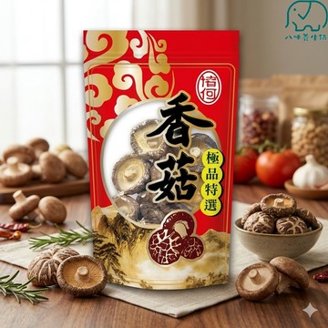 台灣香菇 香菇乾貨 大中香菇 乾燥香菇 無農藥 80g 八味養生鋪