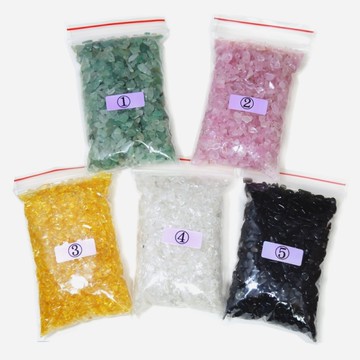 【吉祥開運坊】DIY系列【小型聚寶盆專用 五行水晶石 五色石 小顆 每包100公克 2號是粉色】已淨化