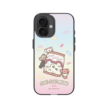 iPhone 16 Clear (相機按鈕) 酷墨灰 - 爽爽貓 Song Song Meow by SECOND - 糖果派對