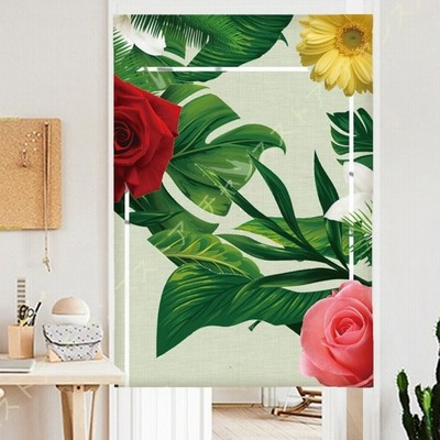 のれん 無地 リーフ柄 おしゃれ 北欧 目隠し リビング 飲食店 影 シンプル 出入り口 廊下 ダークカーキ 出入り口 リーフ柄暖簾 ロングカーテン 脱衣所 通販 Lineポイント最大get Lineショッピング