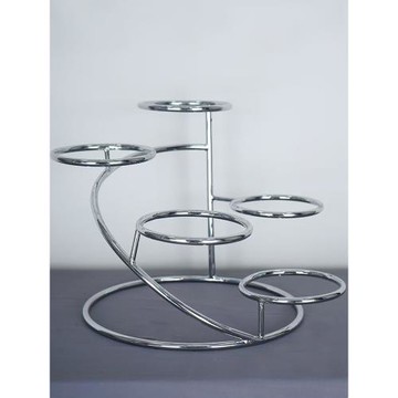 餐桌冷盤架子宴會涼菜擺盤架不銹鋼電鍍盤碟子展示架鐵藝婚慶道具