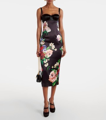 Dolce & Gabbana Floral satin midi dress