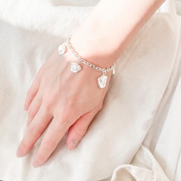 / 印記 / 客製化寵物鼻紋925純銀手鍊 自選鼻紋數目