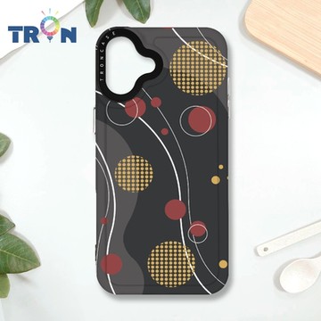 TRON IPHONE 16 PLUS 日系和風圓點律動系列 MAGSAFE 磁吸 防摔 太空殼 透黑 手機殼