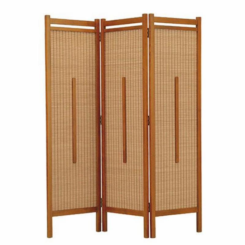簾 座敷 衝立 和風 木製 ついたて 無垢材 フレーム パーテーション