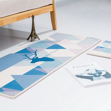 北歐墊子地墊進門入戶腳踏家用衛生間浴室防滑吸水墊長條臥室地墊