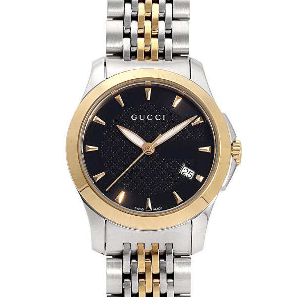 GUCCI ブラック メッシュバンド 腕時計 GUCCI ブラックダイヤル メッシュバンド 時計 - メルカリ