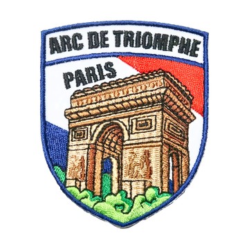 A-ONE 匯旺 地標造型刺繡  巴黎凱旋門  7.5 x 6公分  台灣製  NO.155  1個