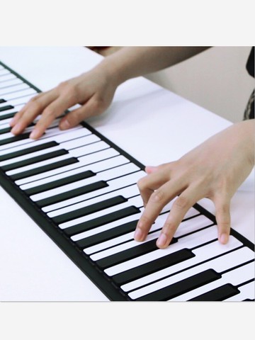 手棬鋼琴 手卷鋼琴88鍵盤便攜式簡易幼師專業版宿舍女折疊電子初學者練習琴『XY11801』