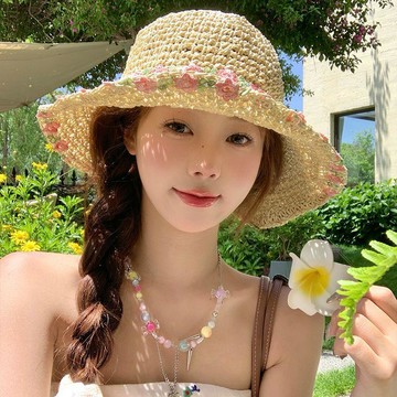 8159人持續復購📢 田園風草帽 女 大簷遮陽帽 防曬漁夫帽 沙灘帽 編織帽 夏季 渡假 海邊 出遊 百搭