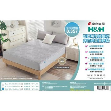 南良HH太赫茲石墨烯涼感支撐床包墊-加