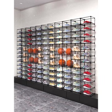 DAMIC透明亞克力發光鞋盒收納盒鞋子包收納展示柜aj球鞋網紅鞋墻