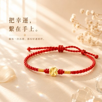 999黃金編織紅繩手鍊【OCTOBER 16Th】純金 開運 生日禮物 閨蜜禮物 情人節禮物 女友禮物 交換禮物 純銀手鍊 客製化禮物