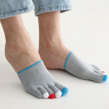 男士分腳趾五指襪套半掌墊純色棉防臭吸汗防滑夏季薄隱形瑜伽運動