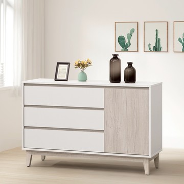 直人木業-TIME現代風121公分三斗收納櫃