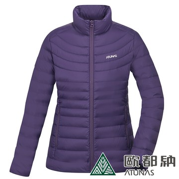女款KEEP WARM輕量羽絨外套(A1GA2235W深灰紫/輕羽絨/保暖/抗潑水)