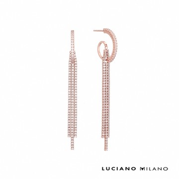 LUCIANO MILANO 燦耀之咏 純銀耳環(玫瑰金)