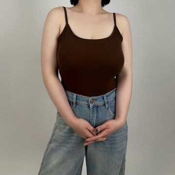 BB CHUBBY 4色 大尺碼bratop細肩胸墊背心/小可愛 大尺碼胸墊背心 內搭背心 bra top背心