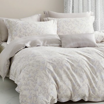 美國棉印花系列 / 四件式兩用被床包枕套組 / 杏雨微明