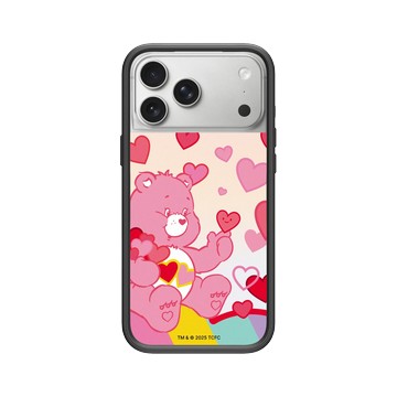 iPhone 17 Pro Max Mod NX -邊框背蓋組合 (相機按鈕) 黑 - Care Bears - 愛心滿天