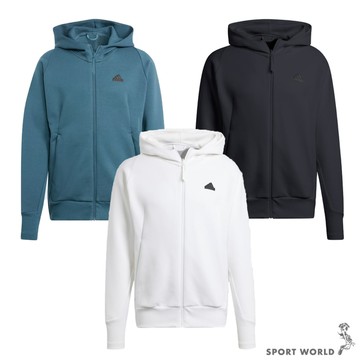 Adidas 男裝 連帽外套 拉鍊口袋 Z.N.E. 棉 藍綠/黑/白【運動世界】IN5087/IN5089/IN5092
