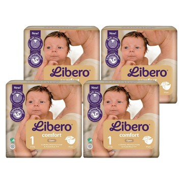 Libero 麗貝樂 Comfort 黏貼型尿布 2~5kg  NB  96片