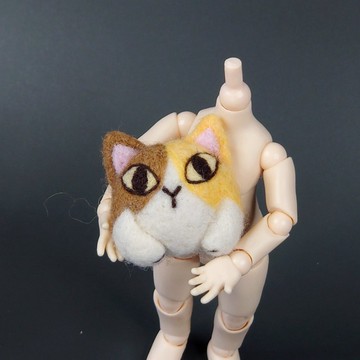 抱抱三色貓   羊毛氈 手作 寵物系列