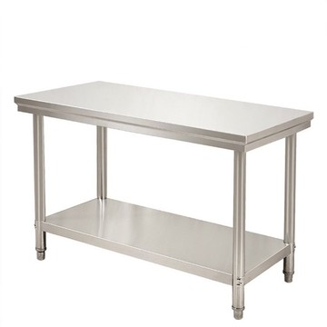 優樂悅~定制不銹鋼工作臺廚房商用桌子家用雙層切菜案板加厚長方形打荷臺