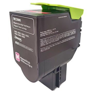 Lexmark 原廠高容量碳粉匣 78C3XM0 (5K) 洋紅色 適用於CS521dn、CX522ade、CX622ade  1個