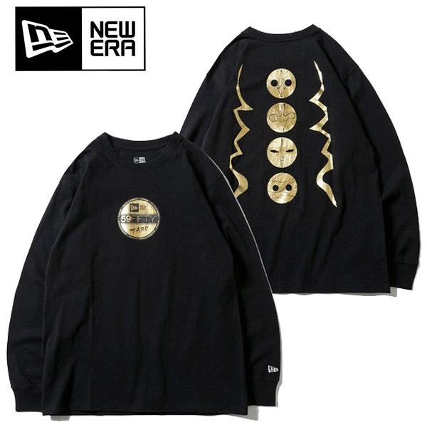 【美品】岡本太郎 TARO ニューエラ ロンT 黒 Mサイズ 袖プリント 刺繍 NEW ERA [ニューエラ] Taro Okamoto LS Tee [BLACK] 岡本太郎