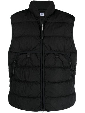 C.P. Company - Eco-Chrome R padded down gilet - men - Polyamide/Polyamide/Duck Down/Duck Feathers - 58 - Black