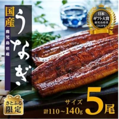 鹿児島県産うなぎ長蒲焼5尾(110g～140g 尾)