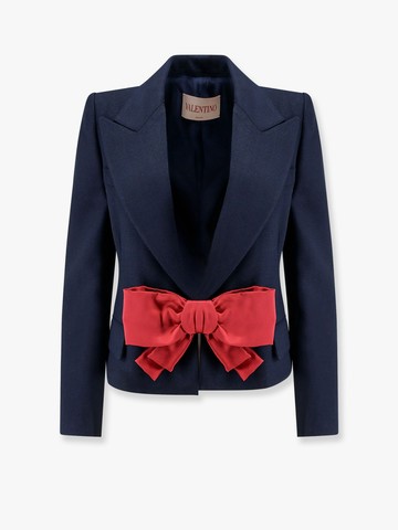 Viscose blazer with bow in double duchesse - VALENTINO - gender_Woman