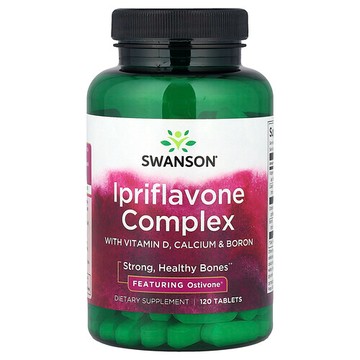 Swanson Vitamins, 含維生素 D、鈣和硼的依普黃酮複合物，120 片
