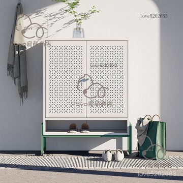 宅配免運😊2025新款鋼製鞋櫃家用門口玄關多層鞋架鐵藝大容量金屬對開門鞋櫃 收納