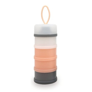 AHOYE 日系分層可拆定量奶粉罐/奶粉分裝盒/密封罐/收納罐/攜帶盒  混和顏色  1組