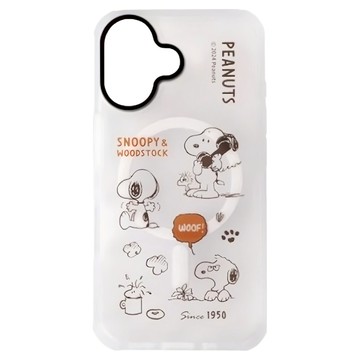 norns Peanuts 史努比手機殼 iPhone 16全系列 超強磁吸透明防摔手機殼  iPhone 16 Plus  日常